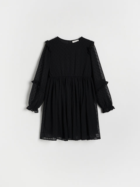 Reserved Girl's Black Patterned Dress | Reserved In Lebanon