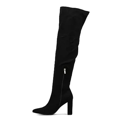 New York & Company Women's Black Monia Tall High-Heeled Boots | New York & Company In Lebanon