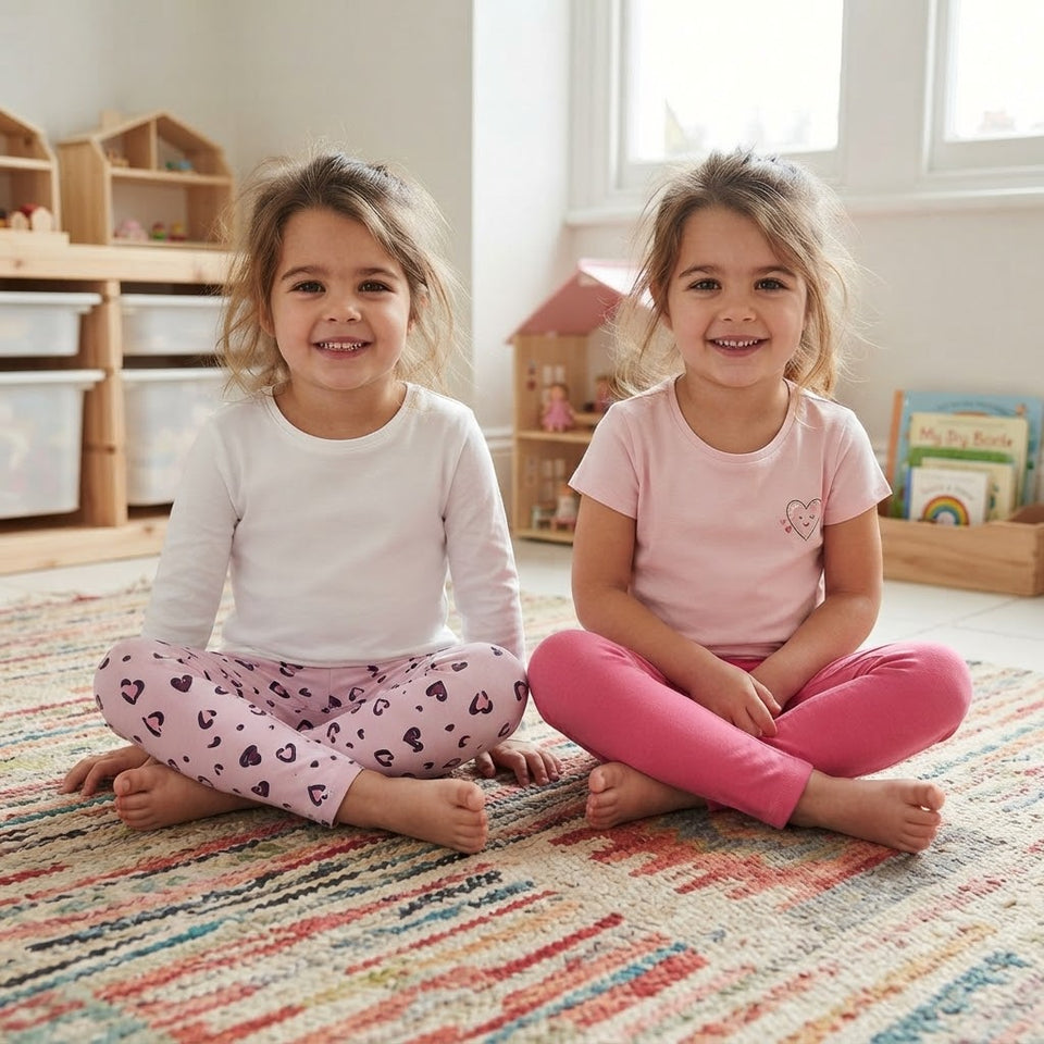 Sinsay Girl's Lavender & Pink Pack Of 2 Leggings