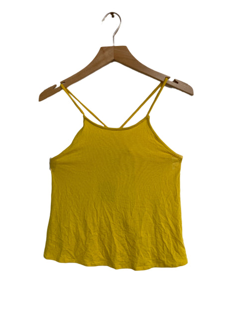 Mango Women's Yellow Cross Back Sleeveless Top |Mango In Lebanon