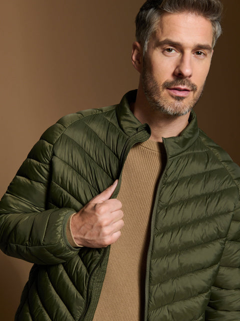 Sinsay Men's Olive Green Puffer Jacket|Sinsay In Lebanon