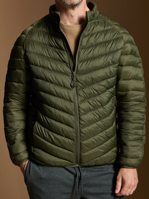 Sinsay Men's Olive Green Puffer Jacket|Sinsay In Lebanon