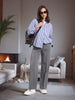 Sinsay Women's Grey Elastic Waistband Smooth Pants | Sinsay In Lebanon