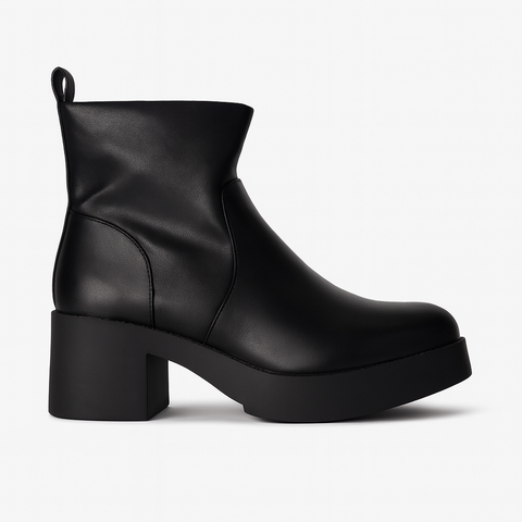 Tata Italia  Women's Black Leather Ankle Boots | Tata Italia In Lebanon