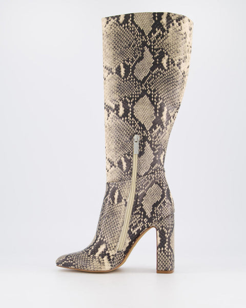 Betsey Johnson Women's Lt Beige Snake Ally Boots | Betsey Johnson In Lebanon
