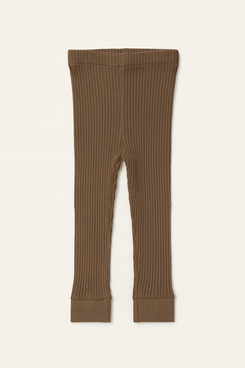 POMPdeLUX Baby Girl's Brown Greenville KT Knit Leggings|POMPdeLUX in Lebanon