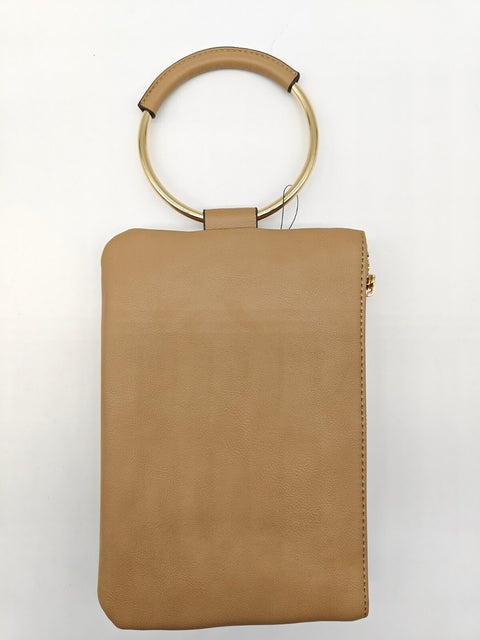 I.N.C Women's Beige Charlii Bangle Handle Faux-Leather Crossbody Bag | I.N.C In Lebanon