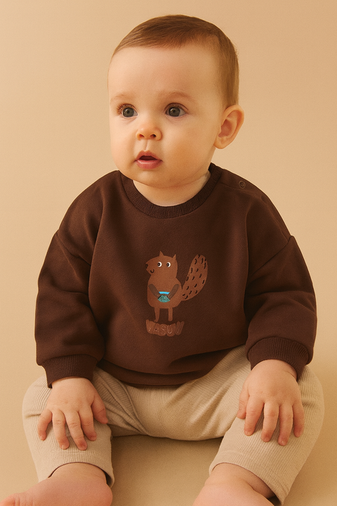 Reserved Baby Boy's Brown Sweatshirt | Reserved In Lebanon