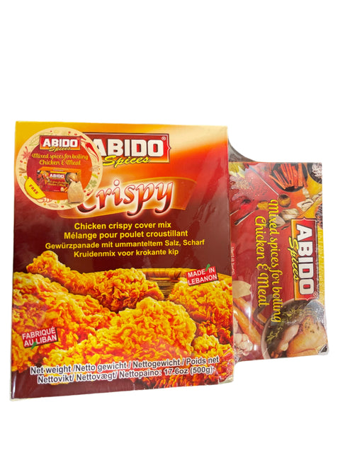 Abido Crispy Spices + Mixed Spices for boiling Chicken & Meat | Abido In Lebanon