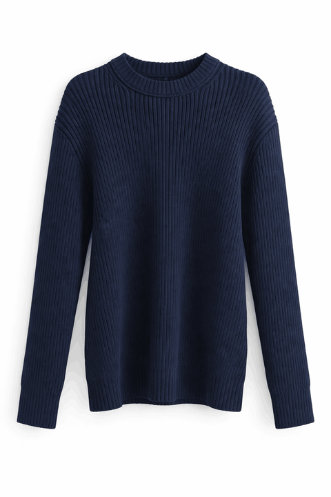 Celio Men's Navy Ripped Sweater | Celio In Lebanon