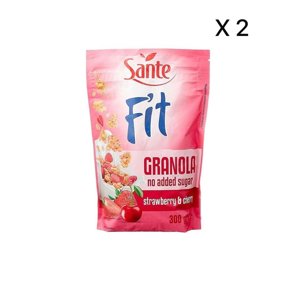 Sante Fit Granola Strawberry & Cherry 300g*2 -20%| Sante In Lebanon