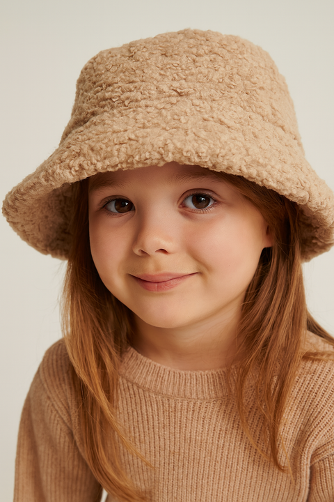 POMPdeLUX Girl's Brown Bucket Hat | POMPdeLUX in Lebanon