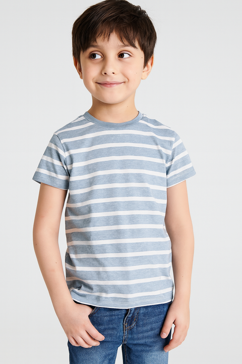 Sinsay Boy's Blue & White Striped T-shirt | Sinsay In Lebanon