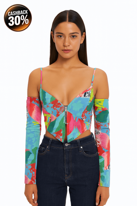 ASYOU Women's Multicolor Blouse ANF1240