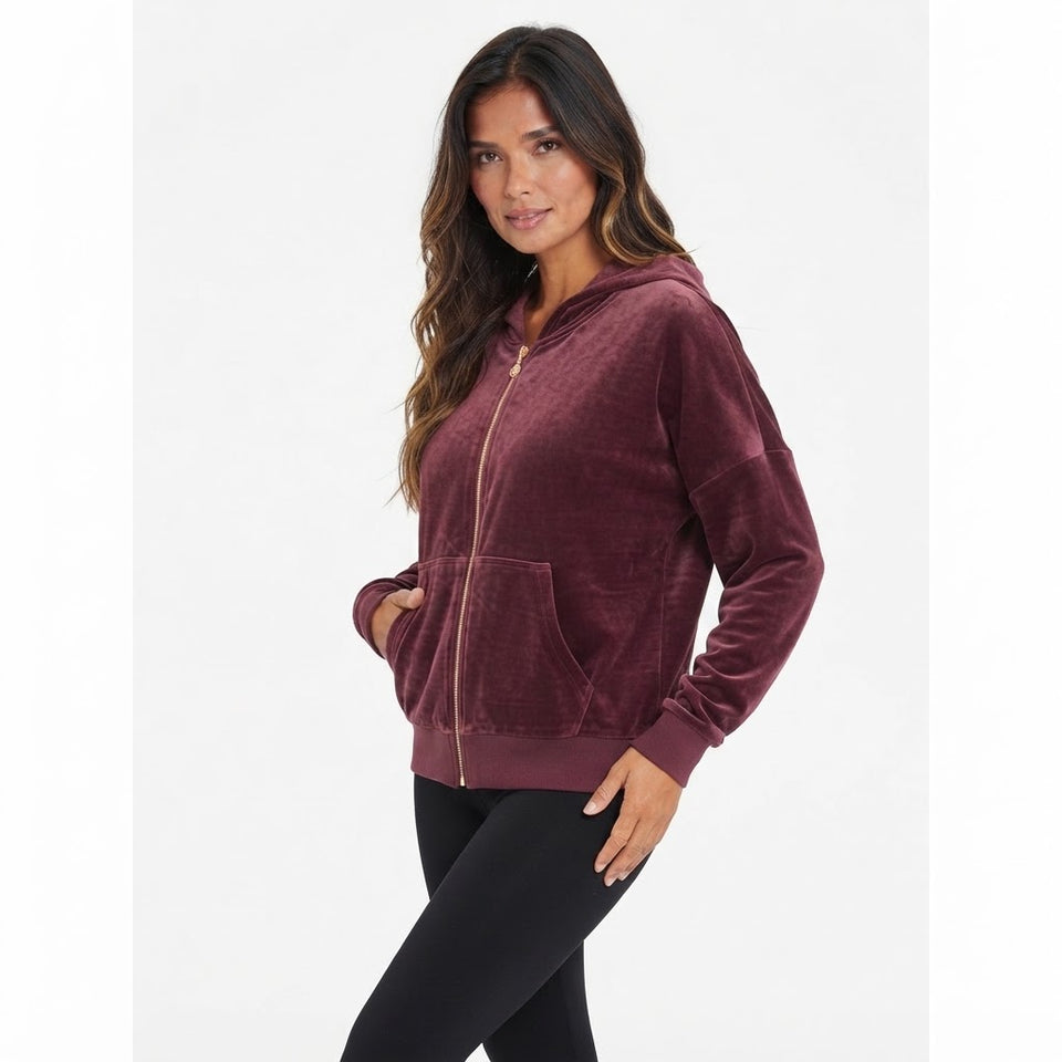 Felina Women's Plum Velour Jacket