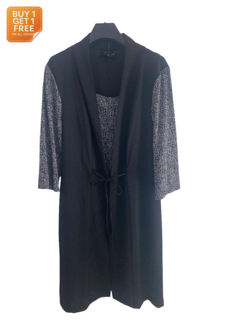Connected Apparel Women's Black & White Long-Sleeve Dress |Connected Apparel in Lebanon