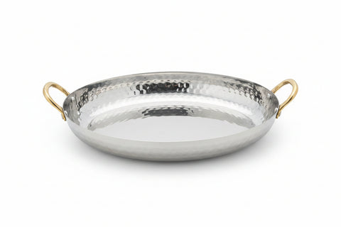 Lucky Tiger Stainless Steel Round Serving Tray (1902)