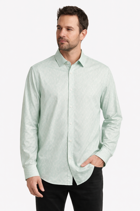 Alfani Men's Light Green Printed Dress Shirt |Alfani In Lebanon