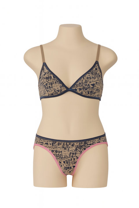 Demar Women's Grey & Navy Underwear Set | Demar In Lebanon