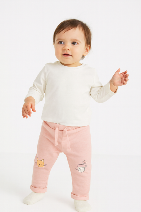 Sinsay Baby Girl's Coral Sweatpants ANFK843