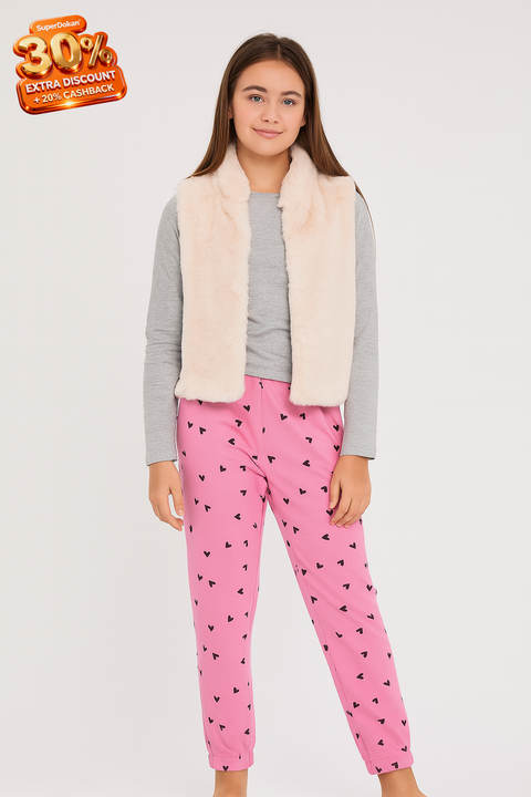 Sinsay Girl's Pink Sweatpants ANFK1069