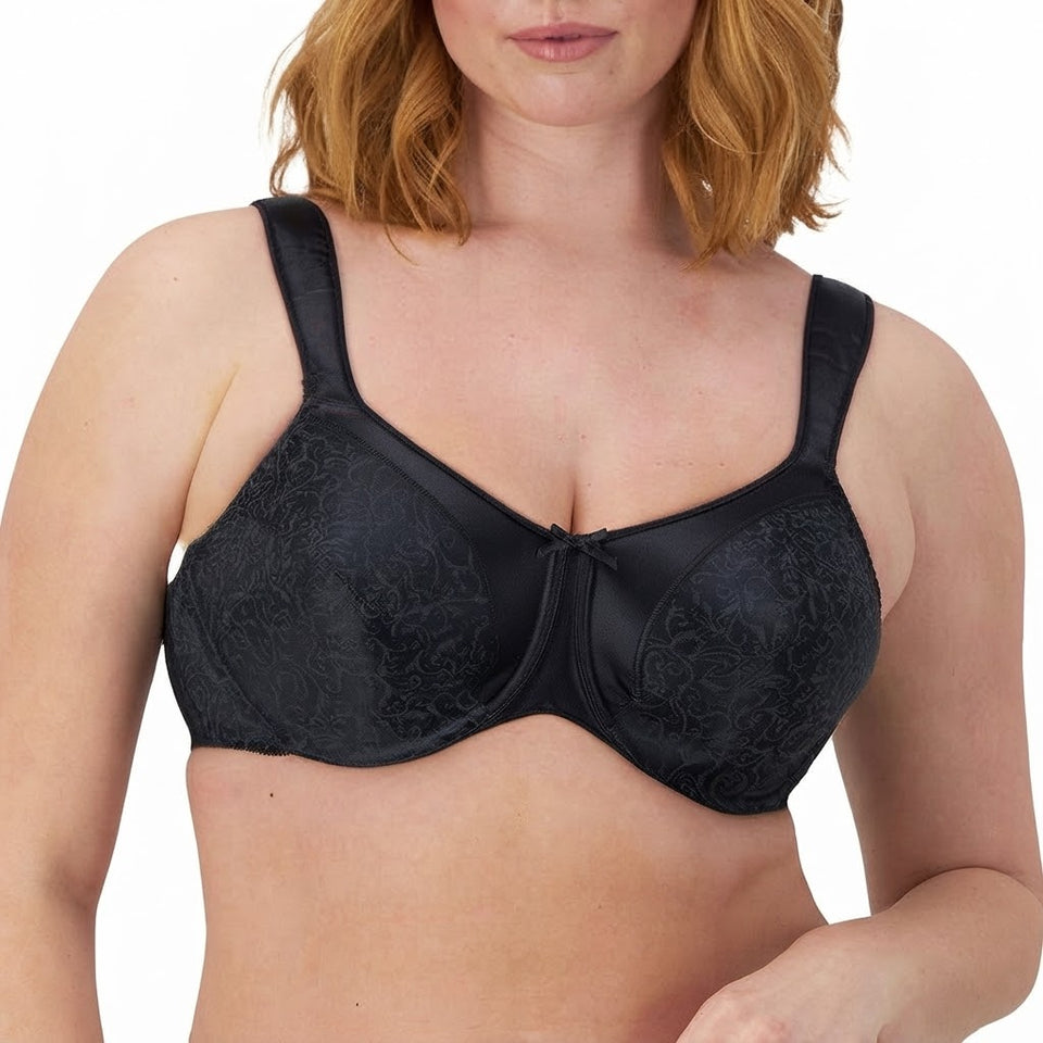 Bali Women's Black Solid Full-Coverage Underwire Bra