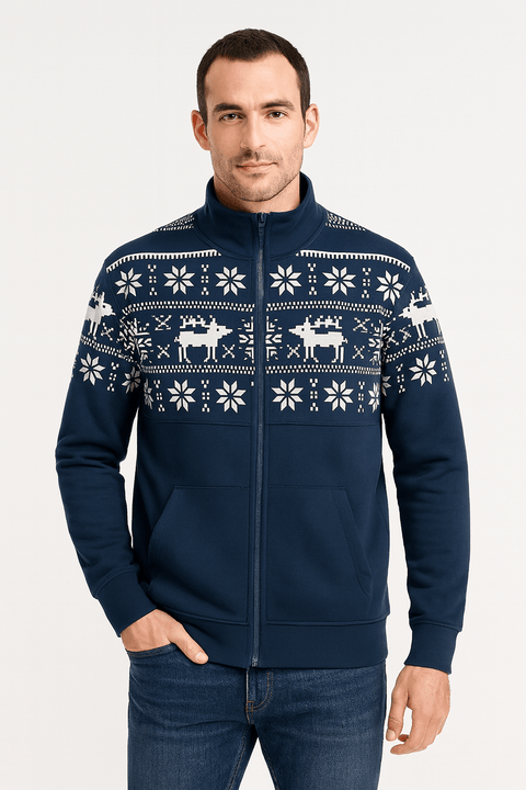 Zabaione Men's Navy Printed Jacket | Zabaione In Lebanon