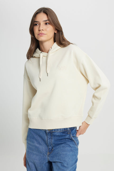 Lee Women's Off White Regular Fit Hoodie | Lee in Lebanon