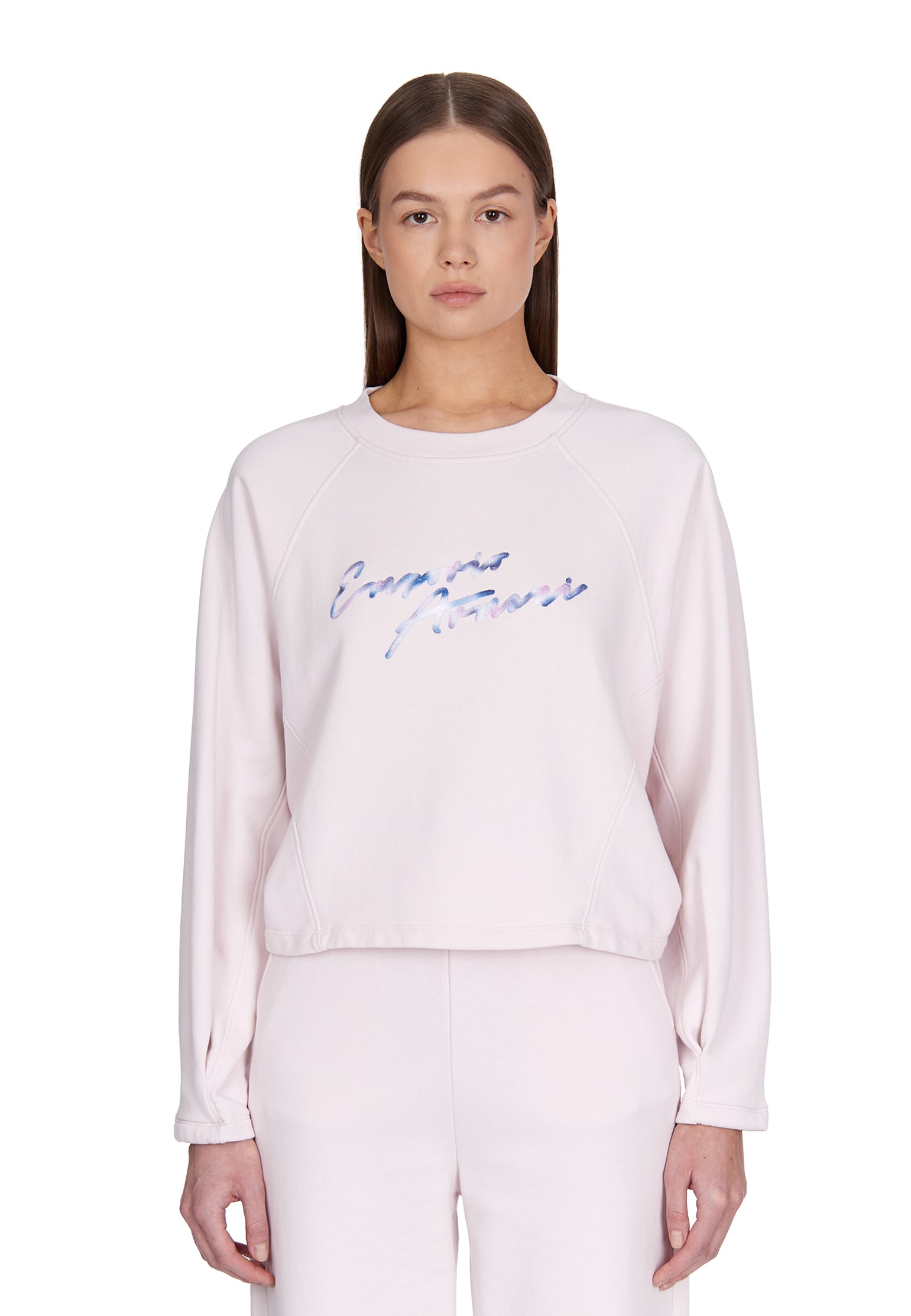 Emporio Armani Women's Light Pink Logo Printed 2 pcs Set|Emporio Armani In Lebanon