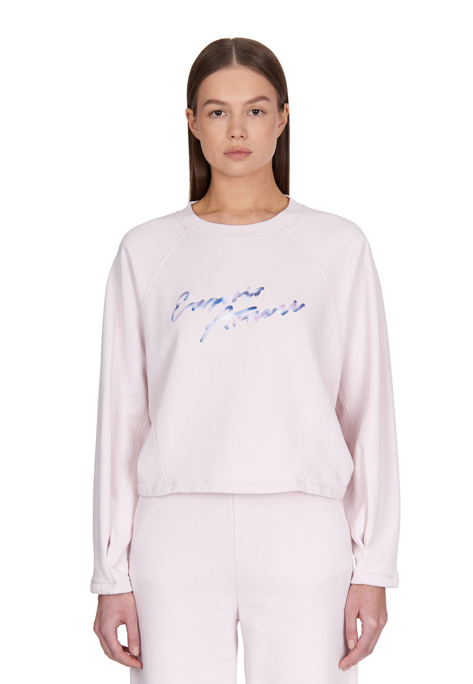 Emporio Armani Women's Light Pink Logo Printed 2 pcs Set|Emporio Armani In Lebanon