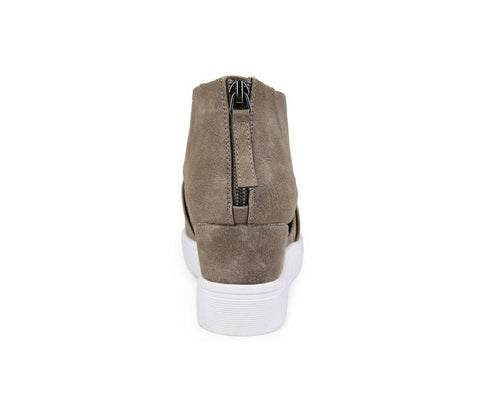 Journee Collection Women's Taupe Seena Platform Wedge Shooties | Journee Collection In Lebanon