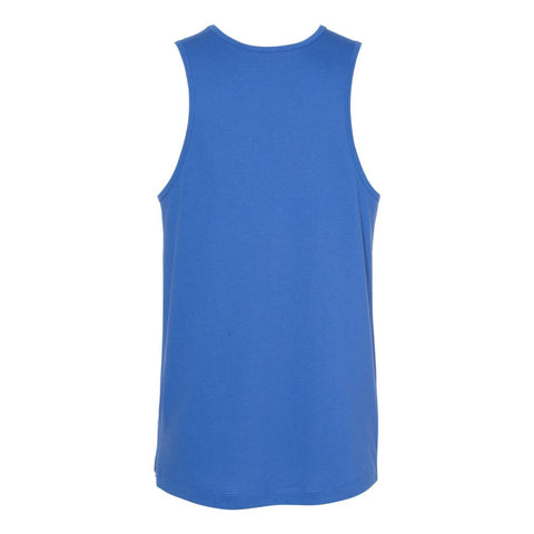Blue sleeveless shirt on a white background