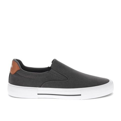 Levi's Men's Gray Wes Synthetic Leather Casual Slip On Sneaker |Levi's In Lebanon