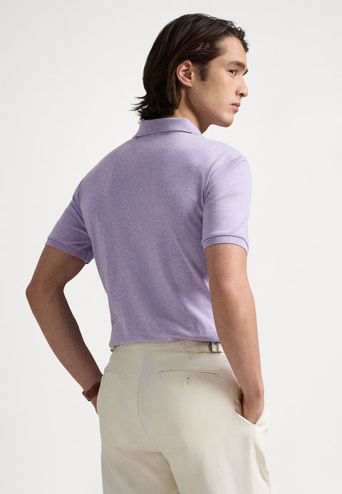 Polo Ralph Lauren Men's Purple Heather Custom Slim Fit Soft Cotton Polo T-Shirt | Polo Ralph Lauren In Lebanon