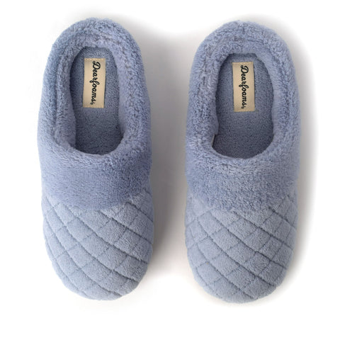 Dearfoams Women's Gray Libby Quilted Terry Clog House Slippers | Dearfoams In Lebanon