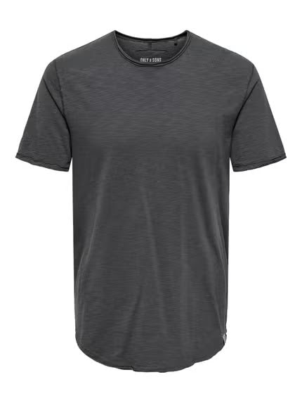 Only & Sons Men’s  Dark Grey Short-Sleeve Crew Neck T-Shirt | Only & Sons in Lebanon