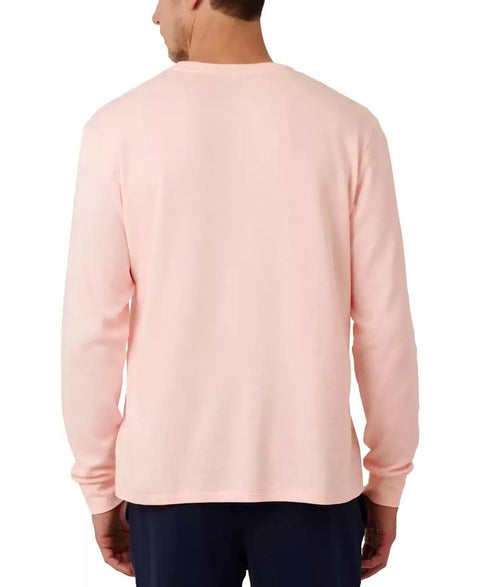 Lacoste Men's Pink Waffle-Knit Thermal Sleep Blouse |Lacoste In Lebanon