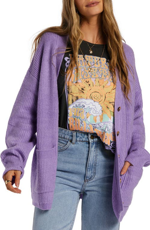 Billa Bong Women's Lilac Knitted Cardigan | Billa Bong In Lebanon