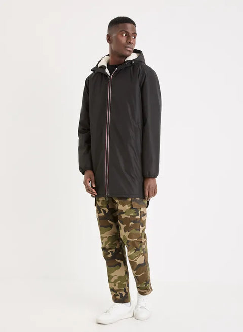 Celio Men's Black Gulong Parka Jacket | Celio In Lebanon