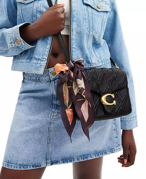 Coach Women's Black Quilted Washed Leather Times Square Mini Tabby Shoulder Bag | Coach In Lebanon