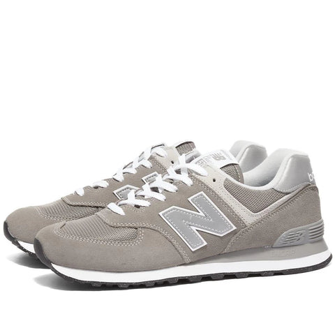New Balance Men's Gray & Silver 574 Sneakers | New Balance In Lebanon