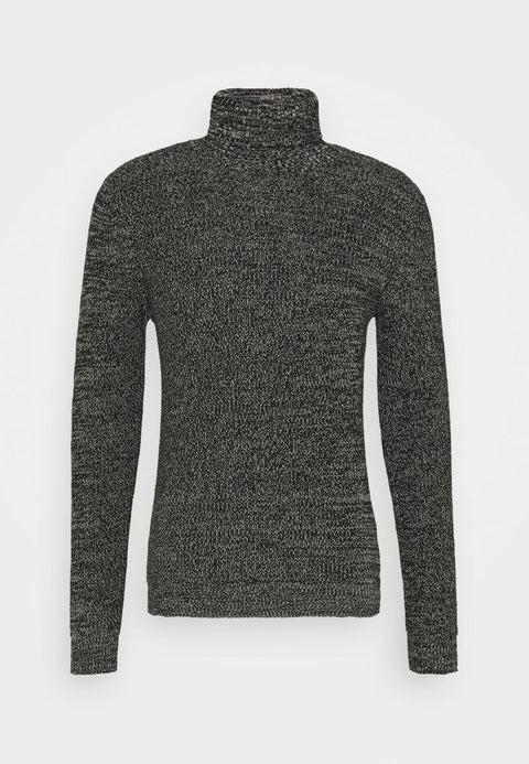 Redefined Rebel Men's Black Heather Knit Turtle Neck Sweater | Redefined Rebel In Lebanon