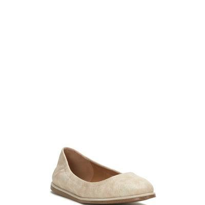 Wimmie Womens Leather Slip-on Ballet Flats