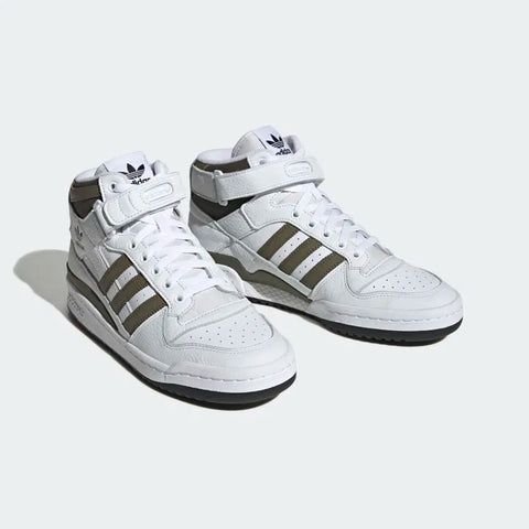 Adidas Men's White Forum Mid Sneaker | Adidas In Lebanon
