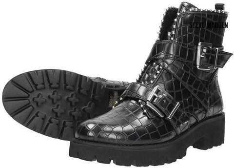 Steve Madden Women's Black Croco Boots | Steve Madden in Lebanon