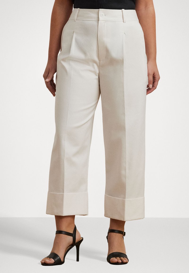 Lauren Ralph Lauren Women's Cream Double-Faced Stretch Cotton Ankle Pants | Lauren Ralph Lauren in Lebanon