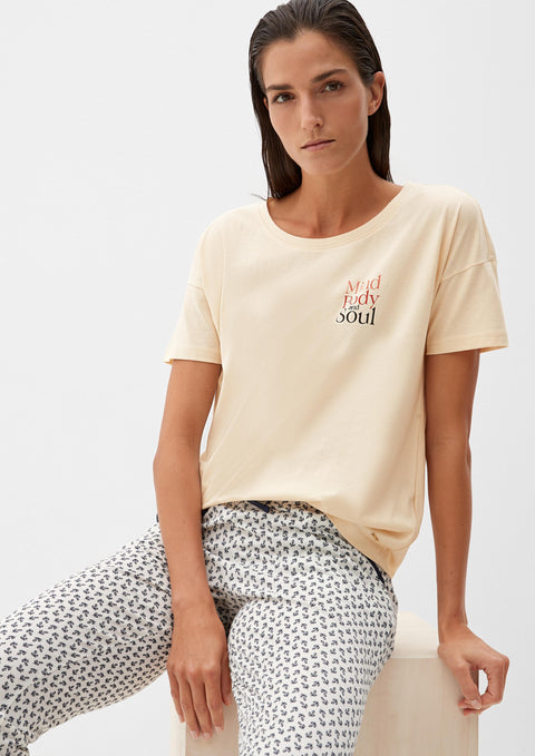 S.Oliver Women's Light Yellow Pajama Top |S.Oliver in Lebanon