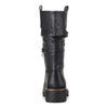 Sun Stone Women's Black Pull Tab Lug Sole Nelliee Round Toe Zip-Up Slouch Boot | Sun Stone In Lebanon