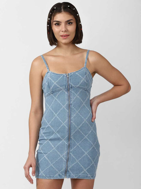 Forever 21 Women's Light Blue Sleeveless Denim Dress | Forever 21 In Lebanon