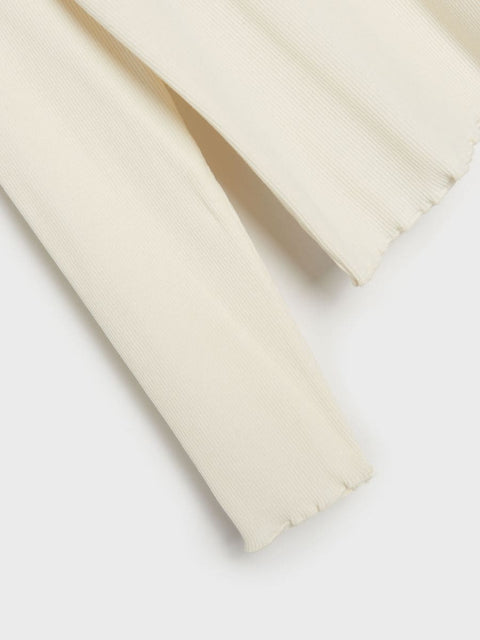 Sinsay Girl's Off White Ribbed Long Sleeve Blouse |Sinsay In Lebanon